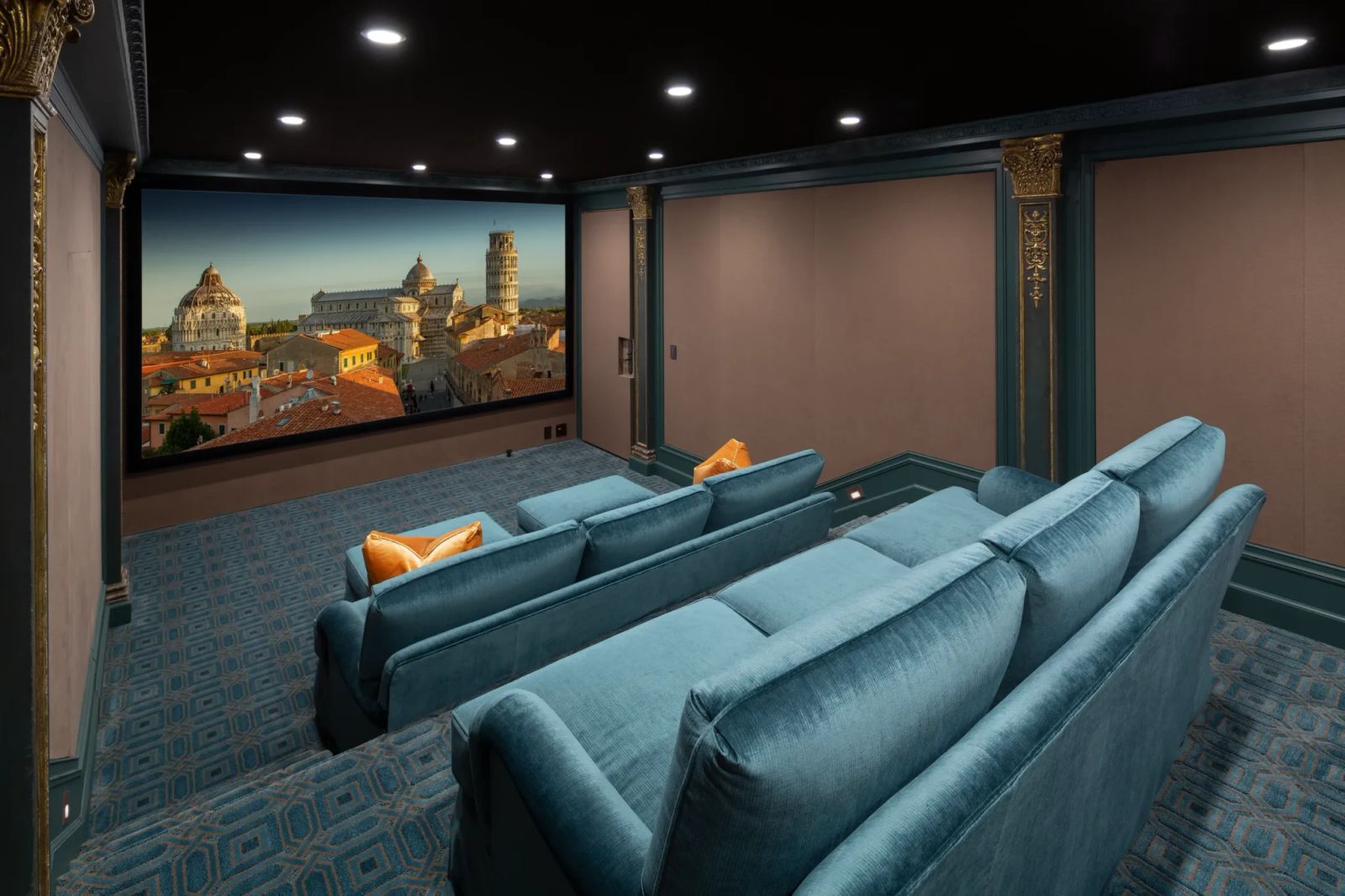 Luxury home theater interior